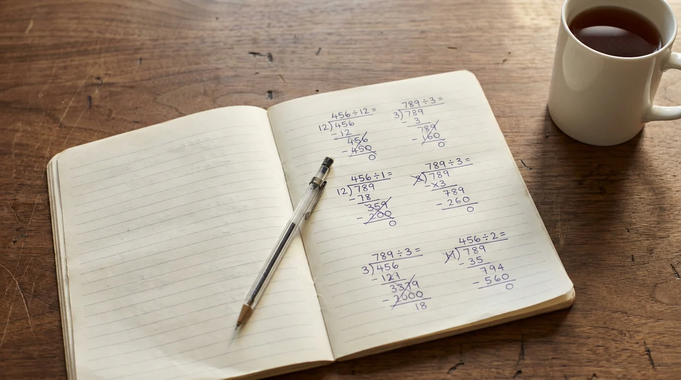 Notizblock mit handschriftlicher Bankroll-Rechnung und einer Kaffeetasse auf einem Holztisch