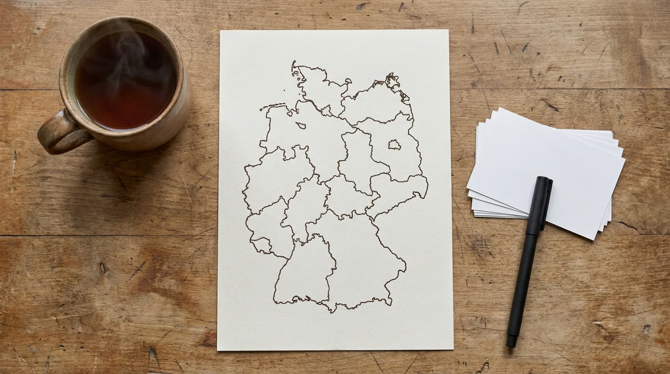 Übersicht deutscher Anbieter mit Willkommensbonus auf einem Schreibtisch mit Deutschlandkarte